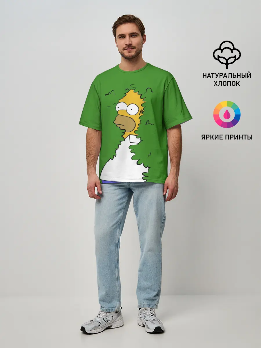 Мужская футболка оверсайз / Мем с Гомером
