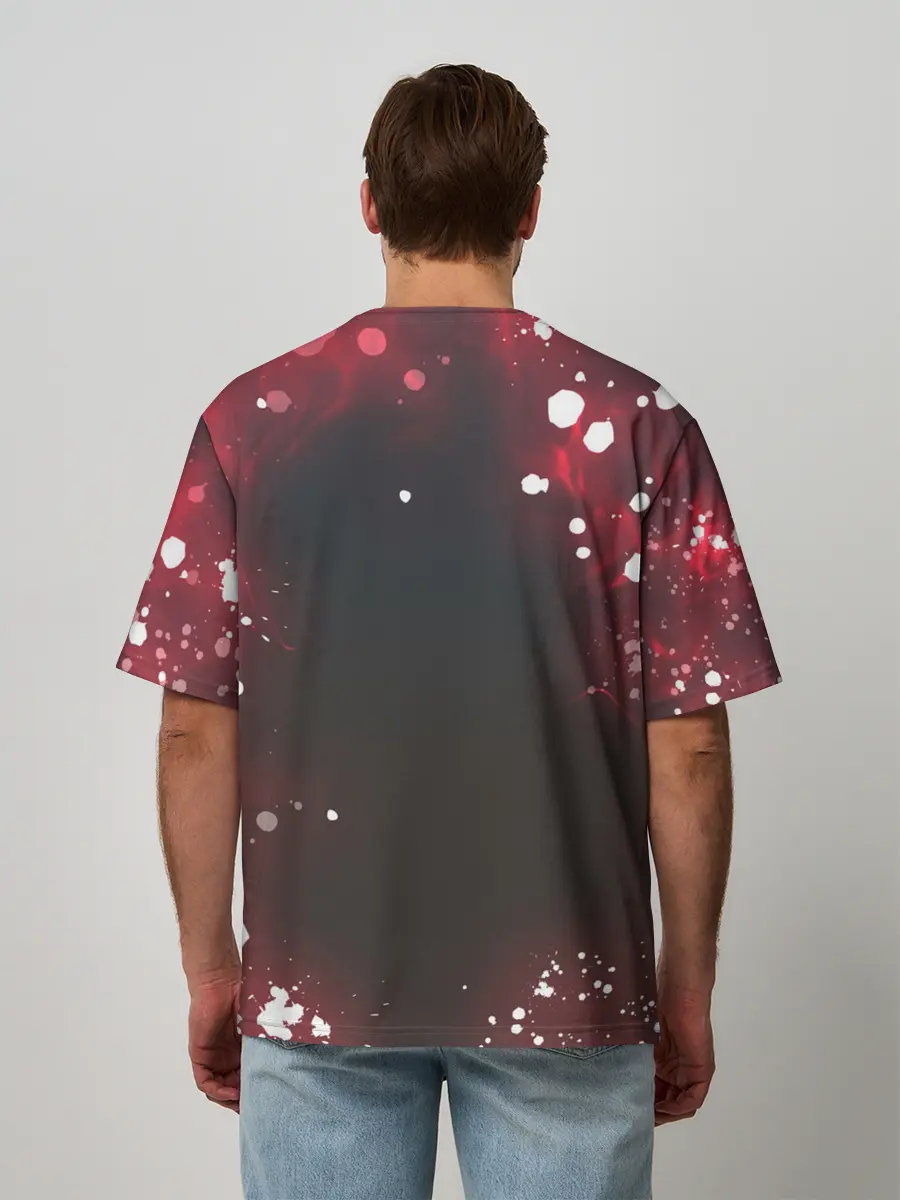 Мужская футболка оверсайз / ТРЕУГОЛЬНИК | ОХРАНА