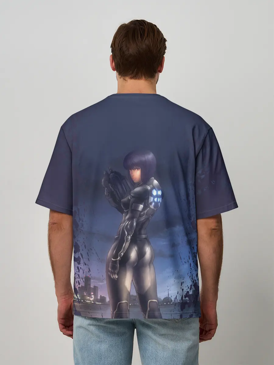 Мужская футболка оверсайз / Призрак в доспехах