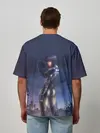 Мужская футболка оверсайз / Призрак в доспехах