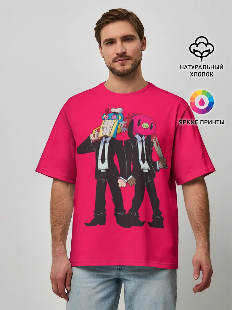 Мужская футболка оверсайз / Hazel & Cha-cha