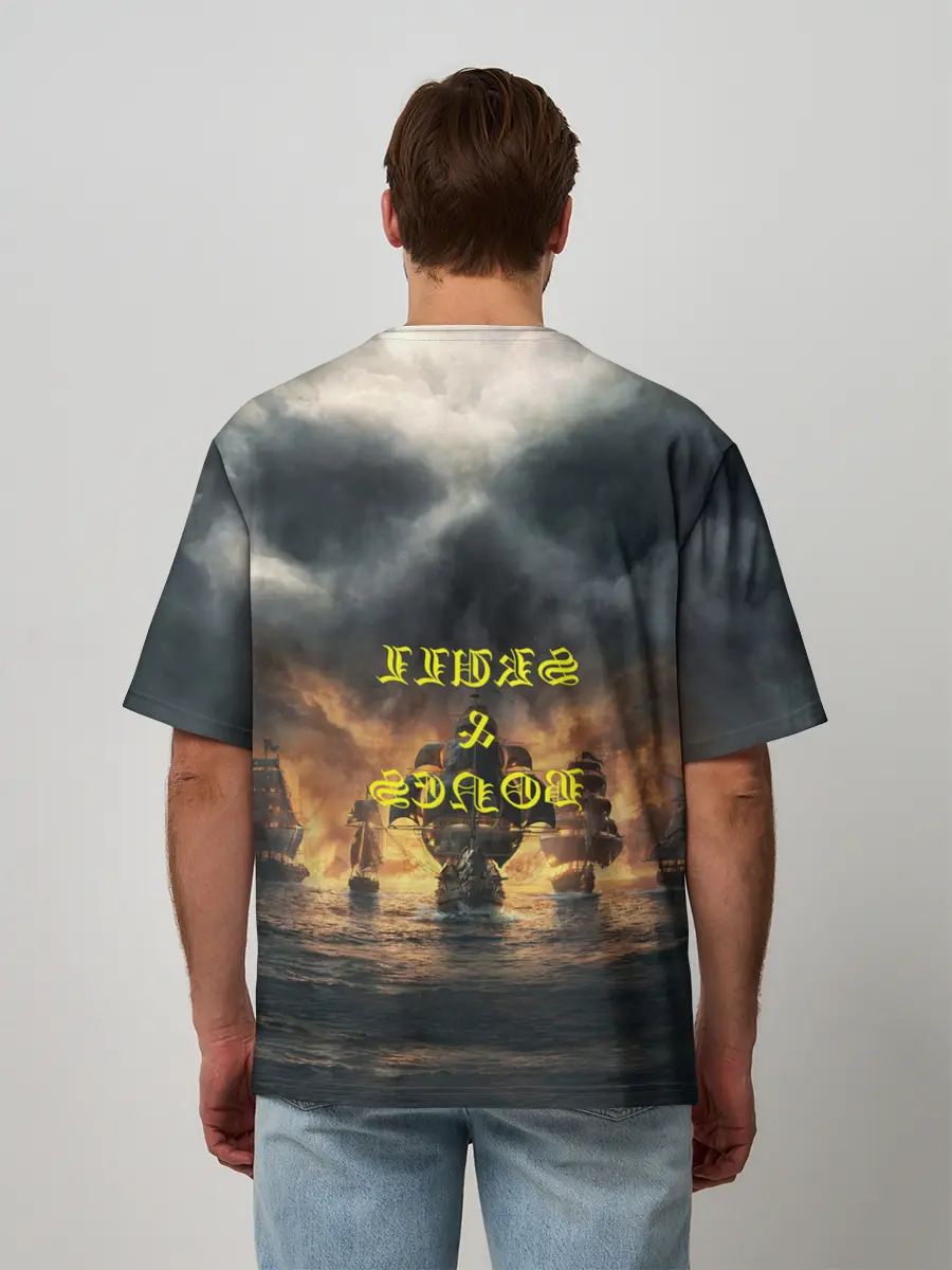 Мужская футболка оверсайз / Skull & Bones | Пираты