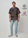 Мужская футболка оверсайз / Цветочная мозаика