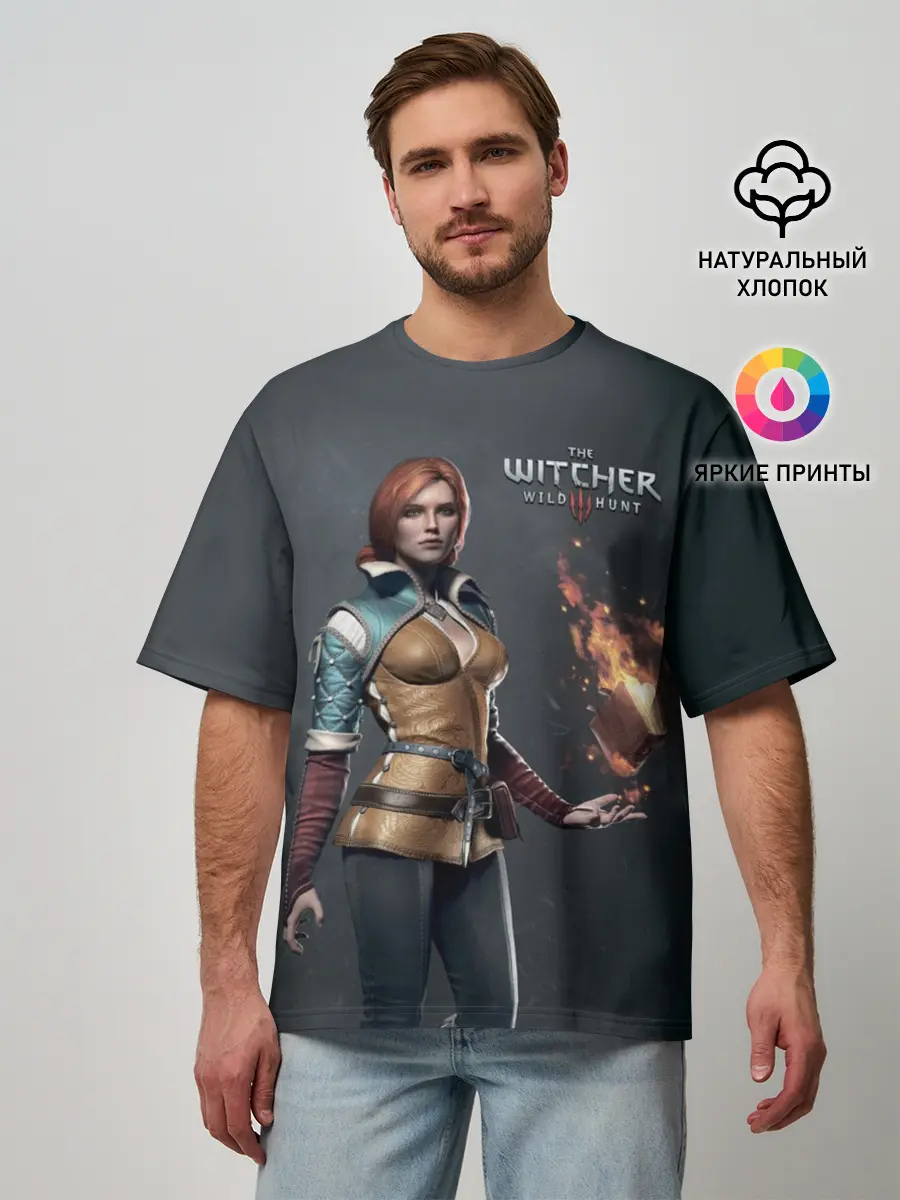 Мужская футболка оверсайз / The Witcher 3