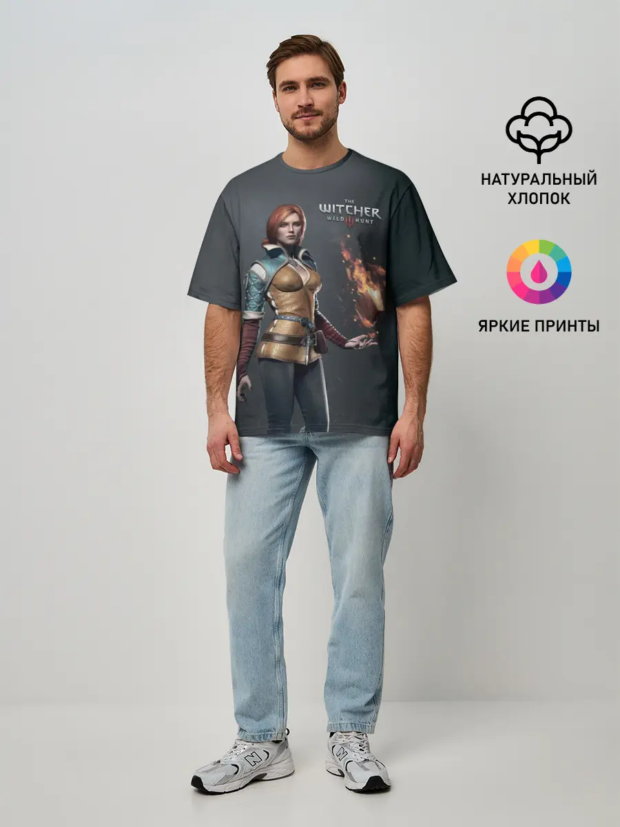 Мужская футболка оверсайз / The Witcher 3