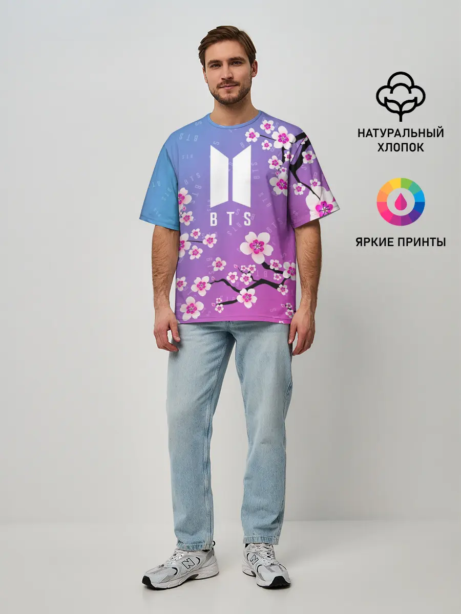 Мужская футболка оверсайз / BTS