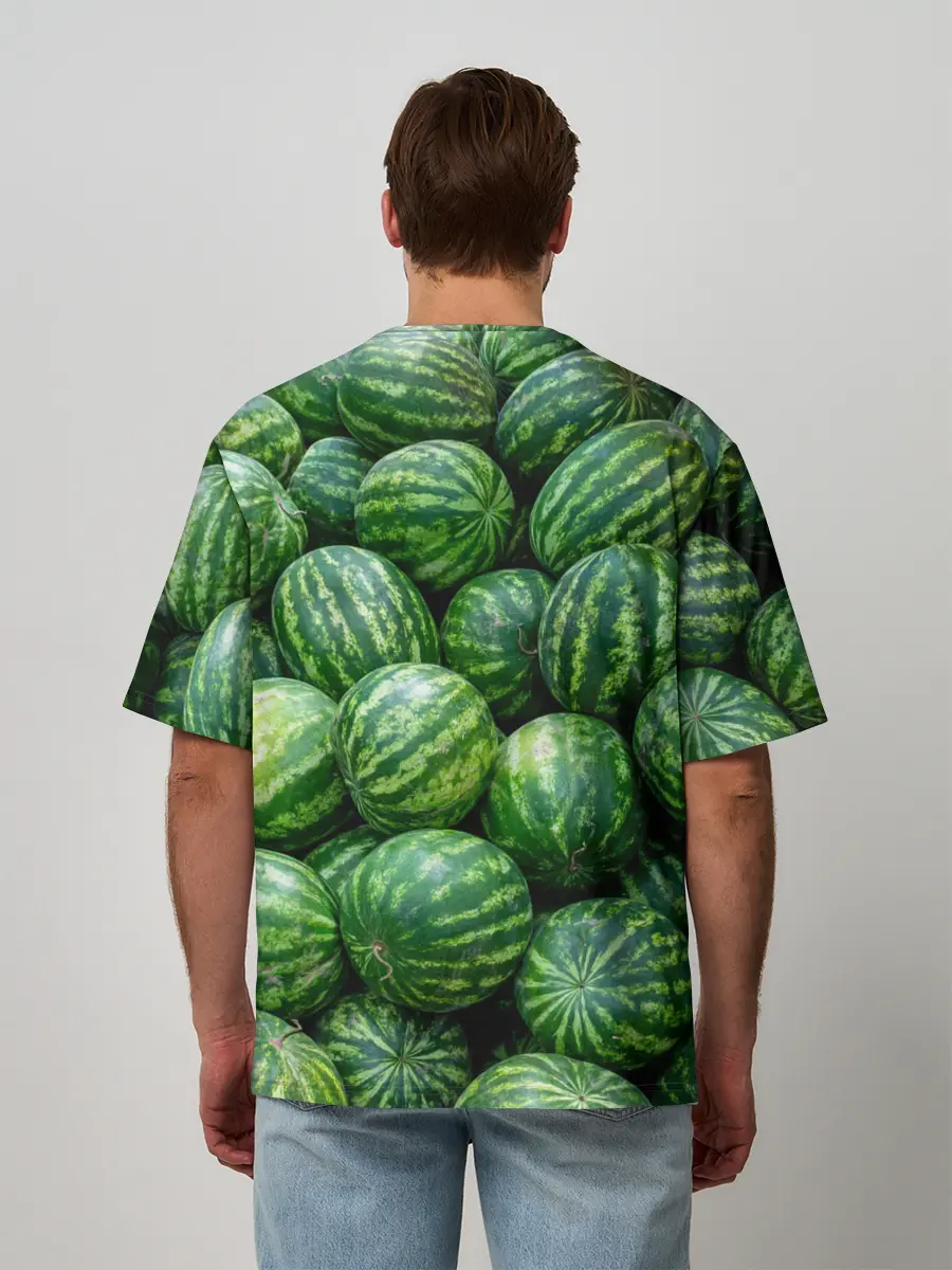 Мужская футболка оверсайз / Арбузы