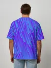 Мужская футболка оверсайз / Неоновые Линии