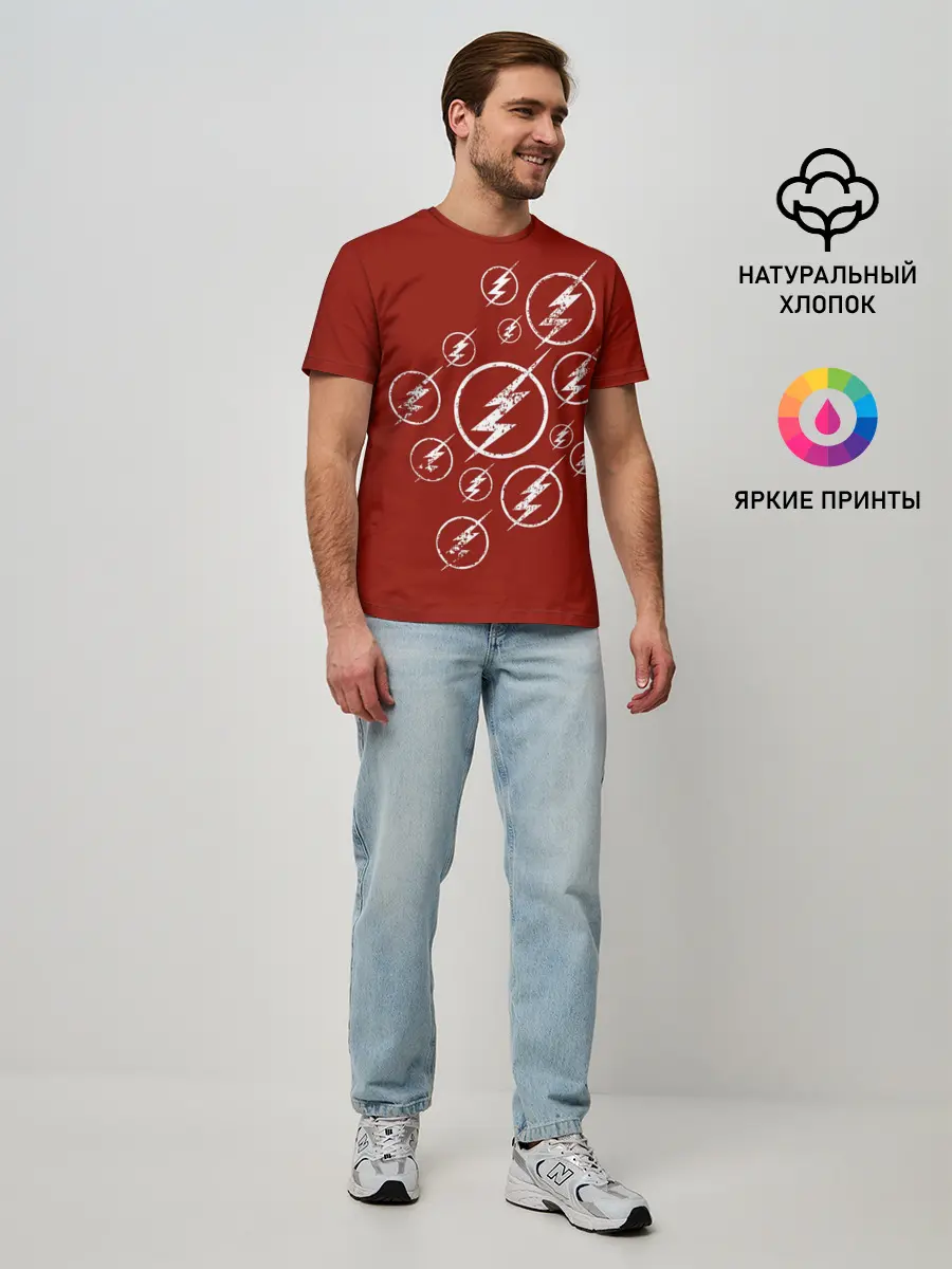 Мужская базовая футболка / The Flash Logo