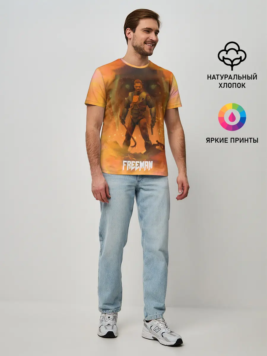 Мужская базовая футболка / FREEMAN | GMAN | HALF-LIFE