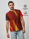 Мужская базовая футболка / Red sport style