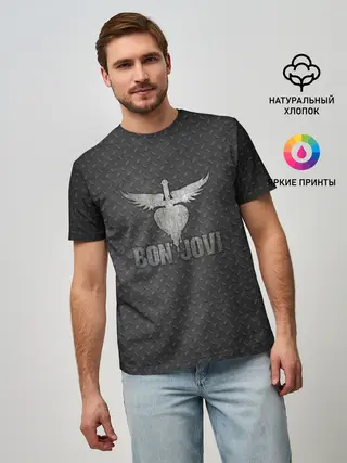 Мужская базовая футболка / Bon Jovi