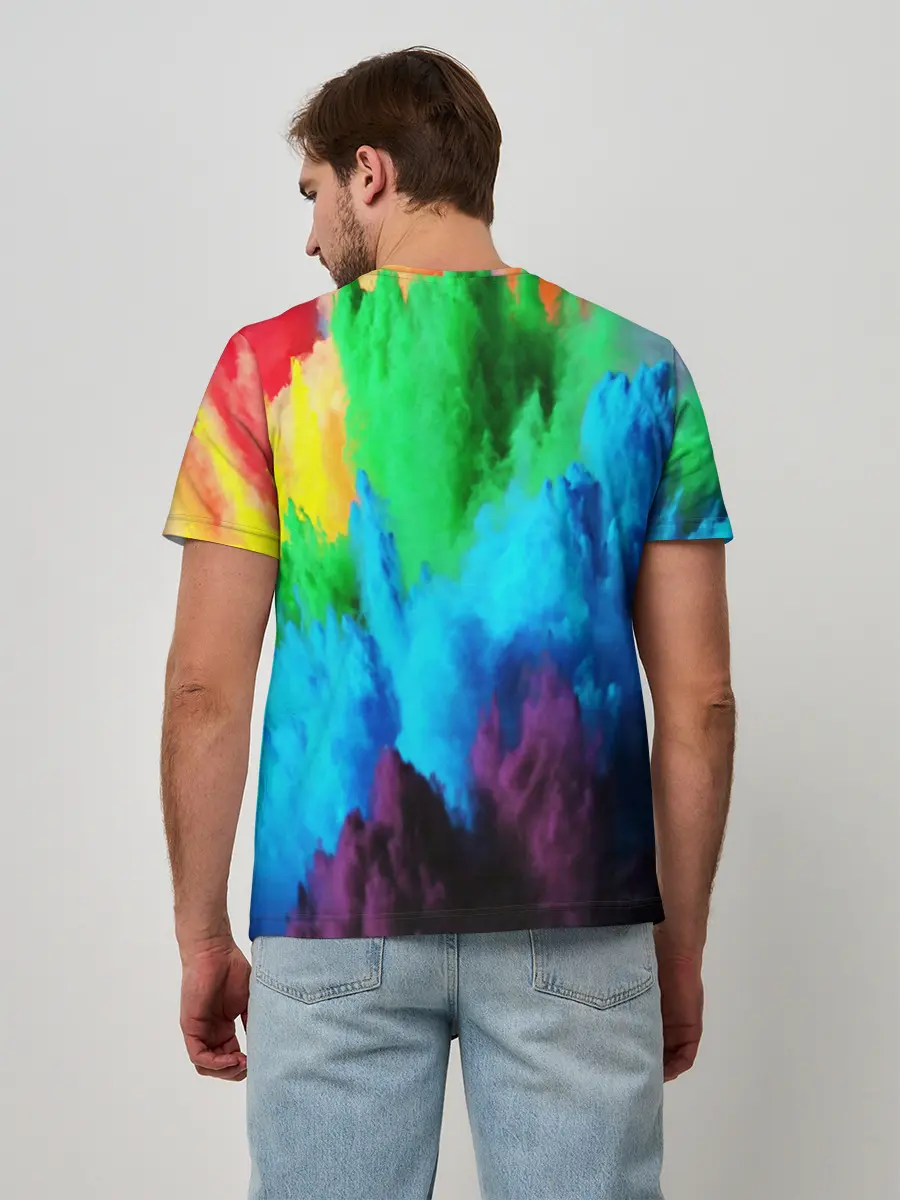 Мужская базовая футболка / РАЗНОЦВЕТНЫЕ КРАСКИ