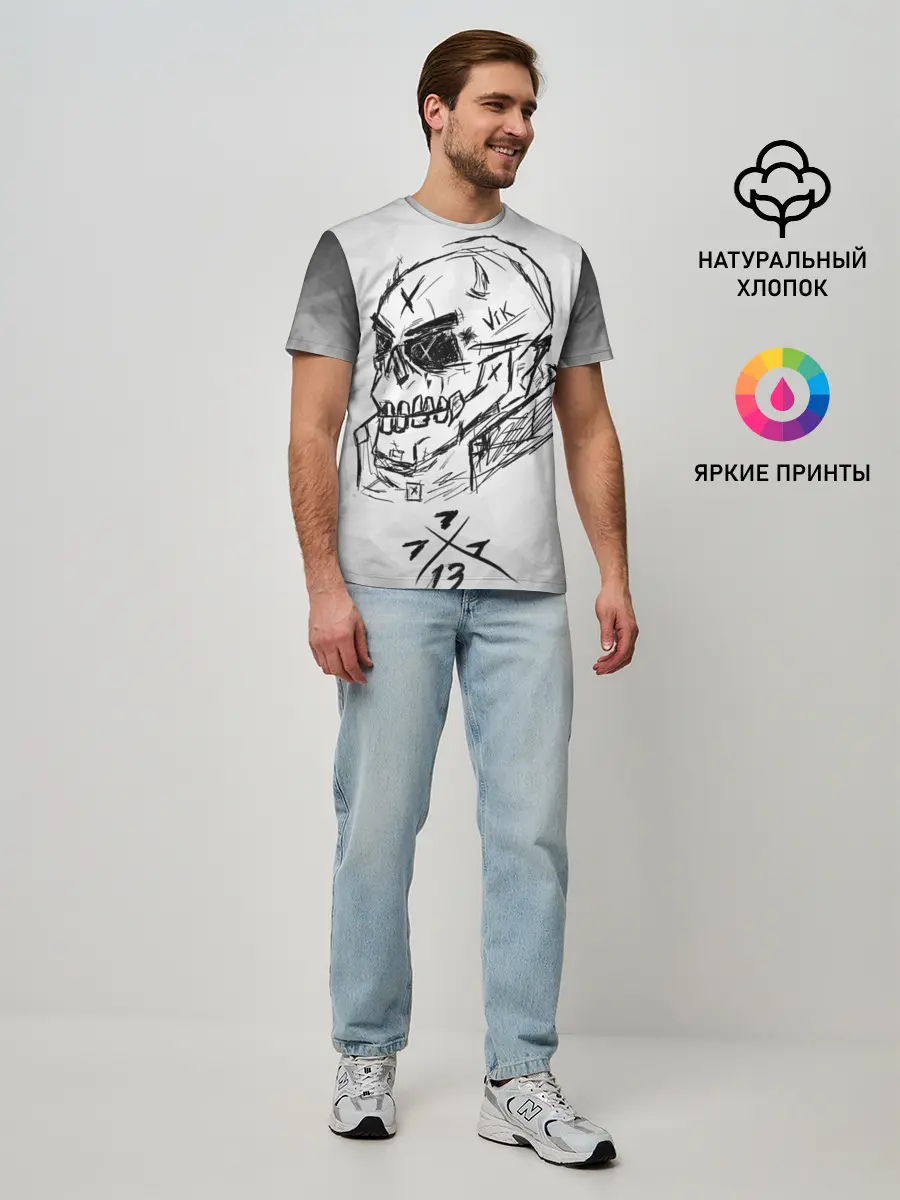 Мужская базовая футболка / SKULL BY VIK CANEMIRA