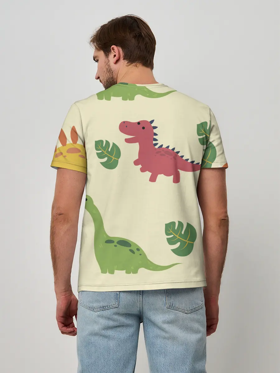 Мужская базовая футболка / Динозаврики