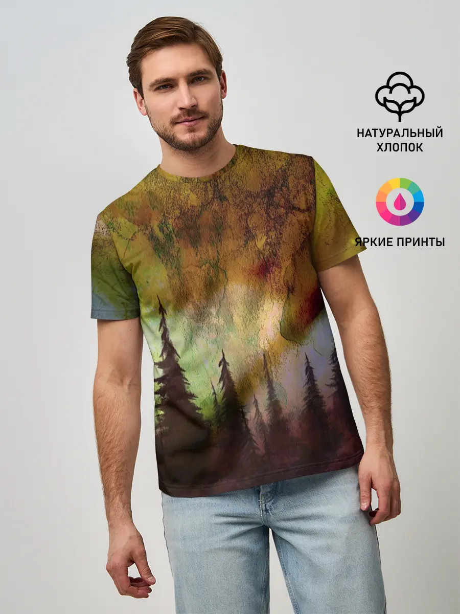 Мужская базовая футболка / СТРАШНЫЙ ЛЕС