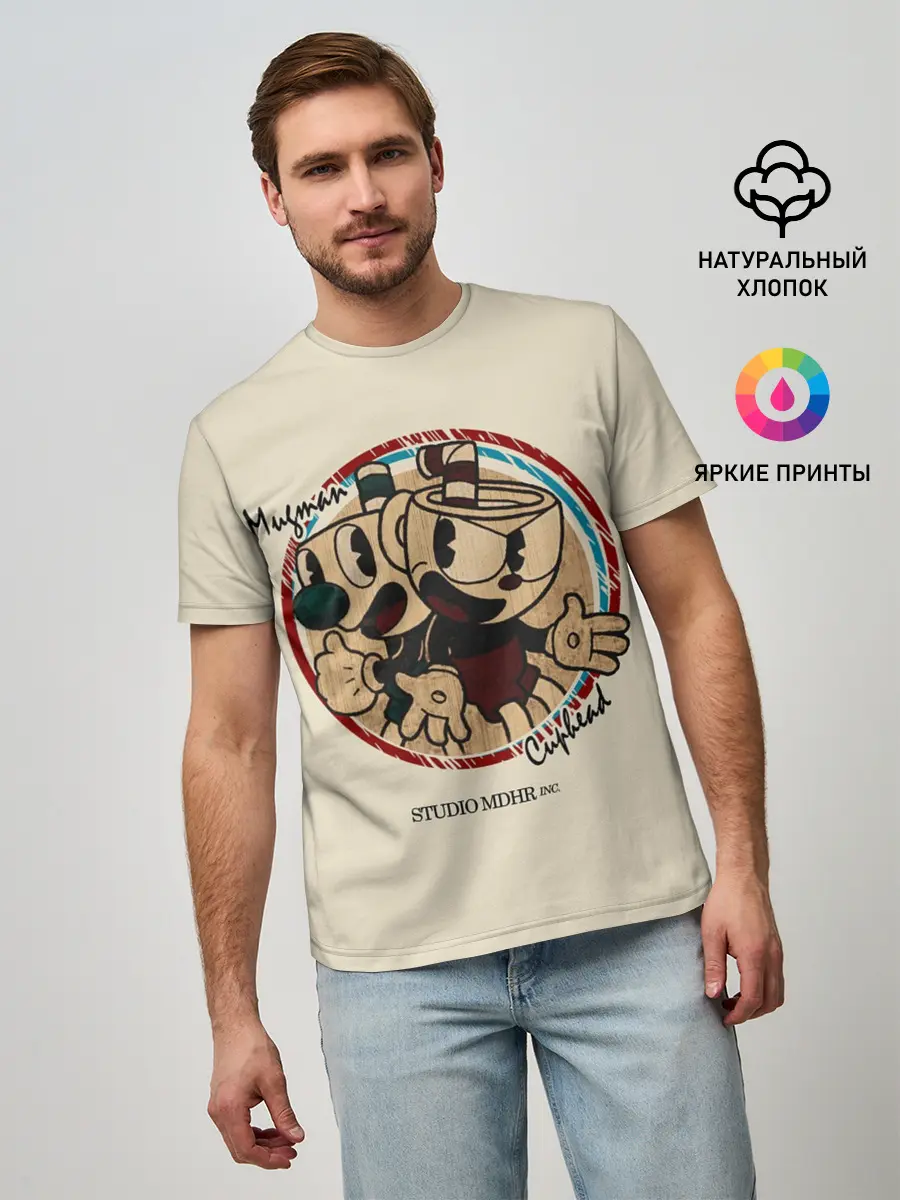 Мужская базовая футболка / CUPHEAD