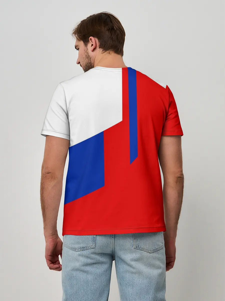 Мужская базовая футболка / RUSSIA SPORT | РОССИЯ ТРИКОЛОР