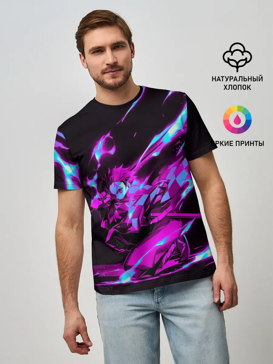 Мужская базовая футболка / НЕОНОВЫЙ ТАНДЖИРО
