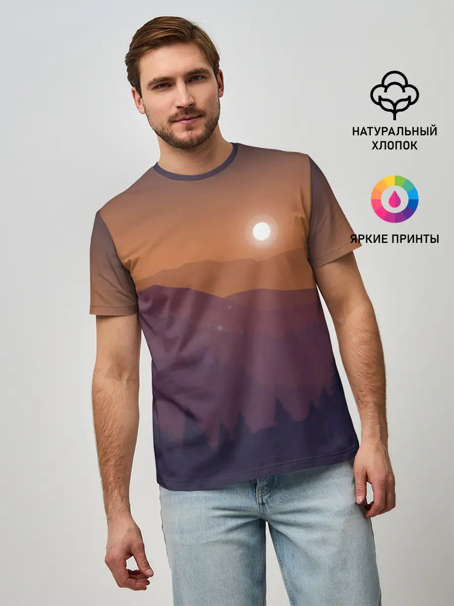 Мужская базовая футболка / Горы