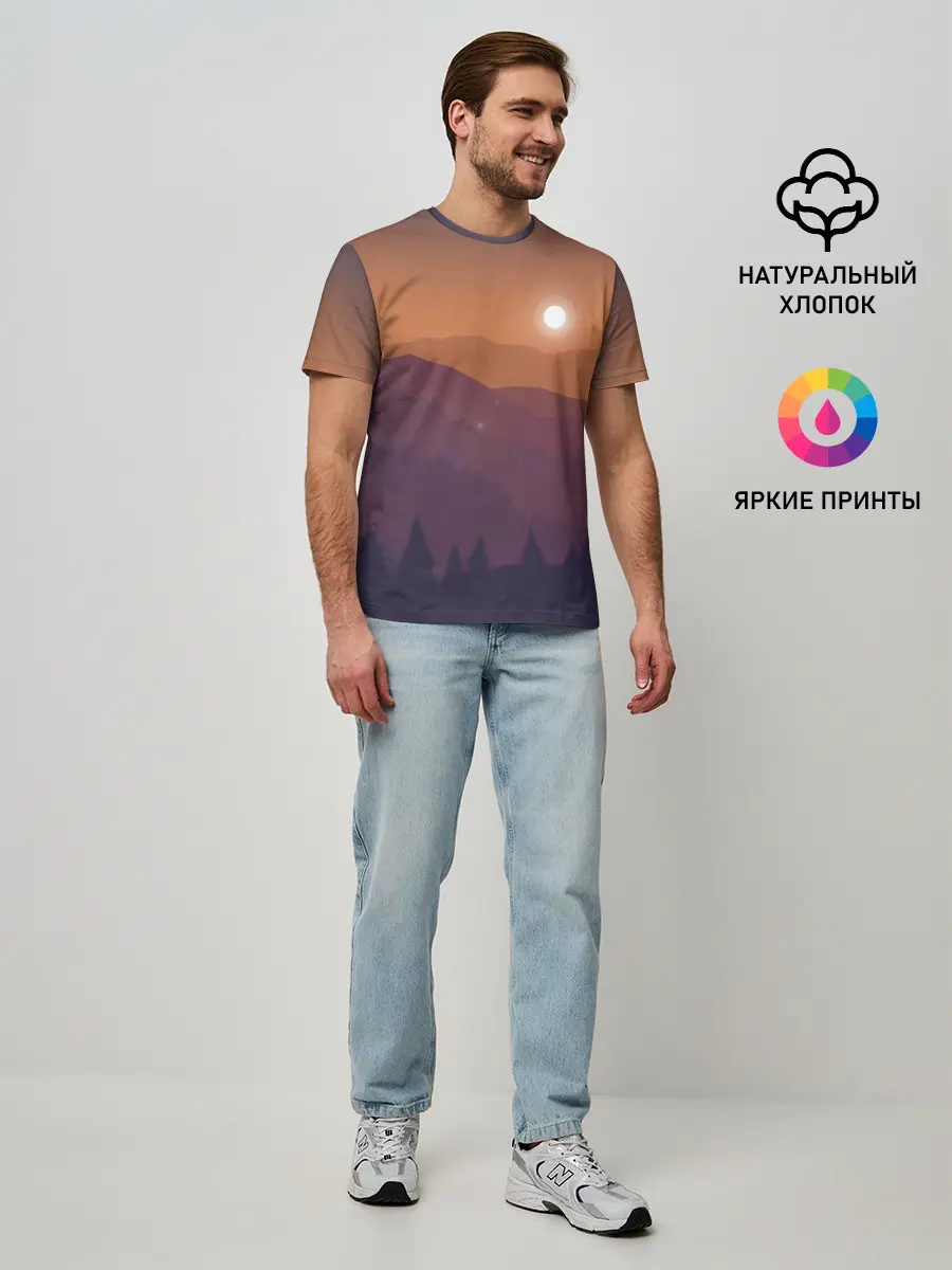 Мужская базовая футболка / Горы