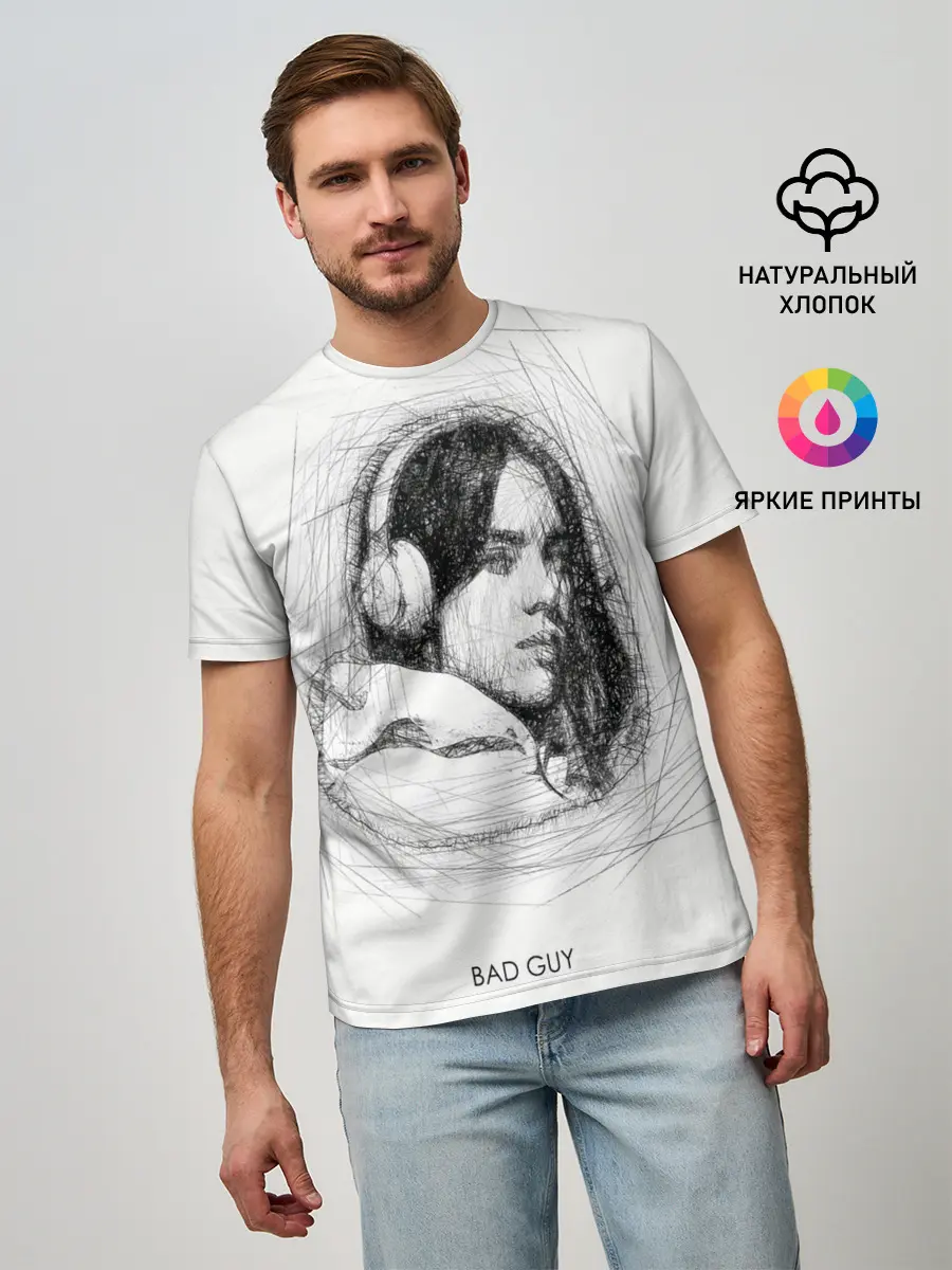 Мужская базовая футболка / Billie Eilish