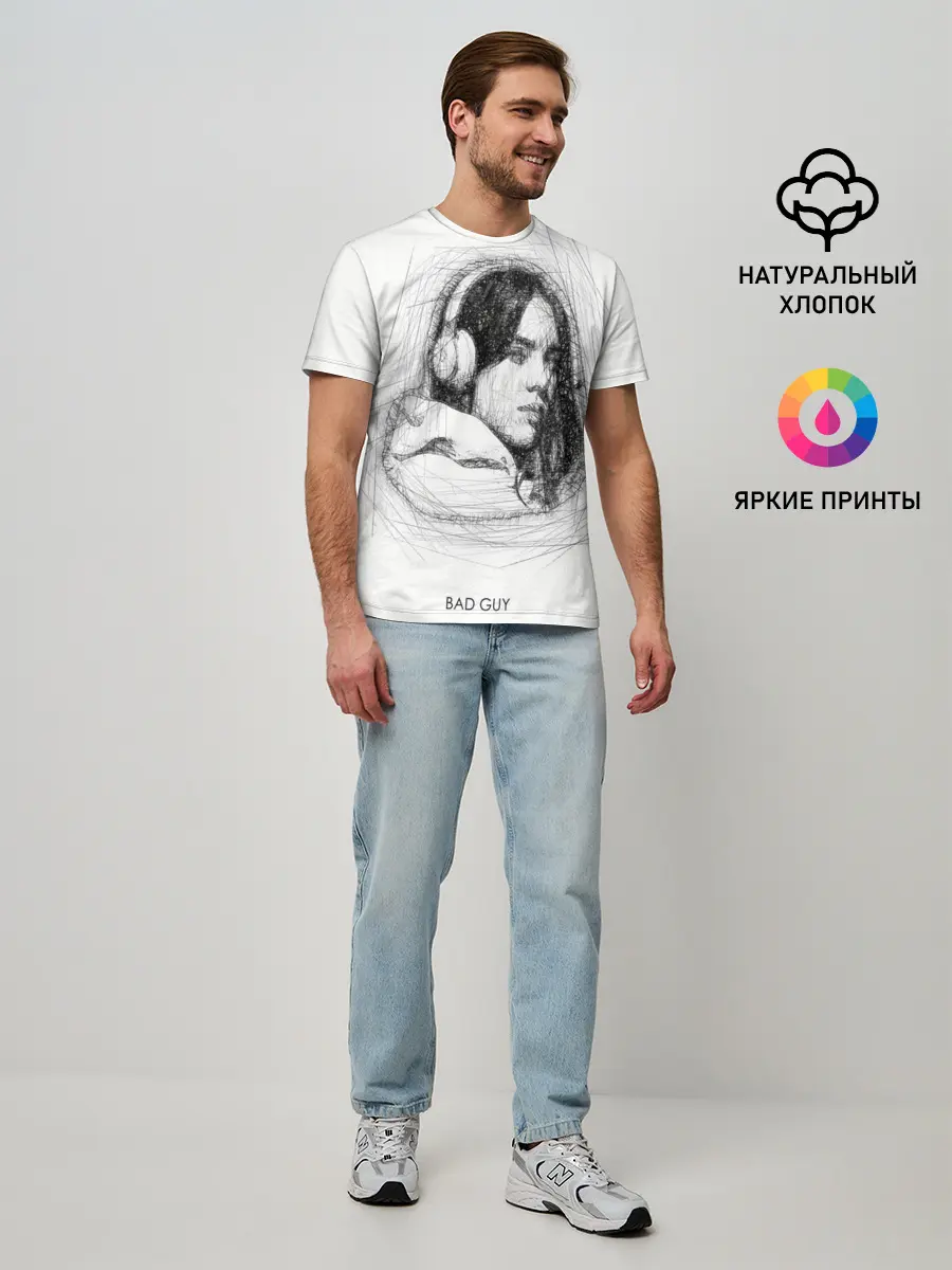 Мужская базовая футболка / Billie Eilish