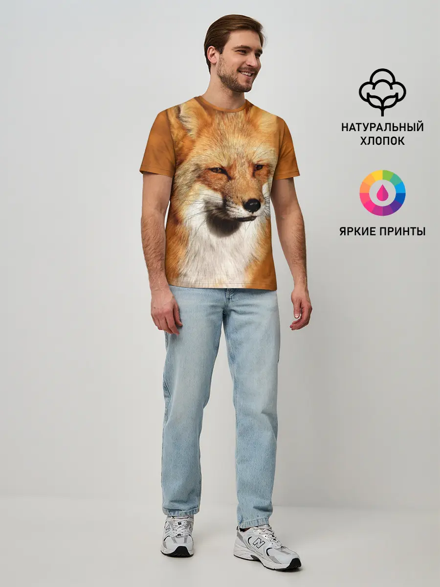 Мужская базовая футболка / Лисичка
