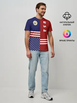 Мужская базовая футболка / USA