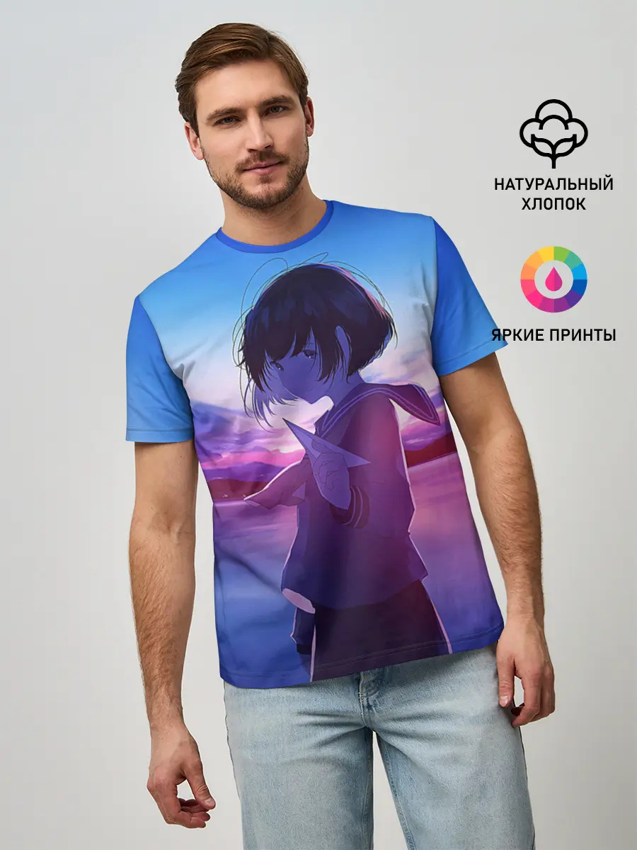 Мужская базовая футболка / Anime Sunset