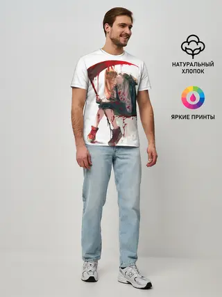 Мужская базовая футболка / Человек Бензопила Аниме