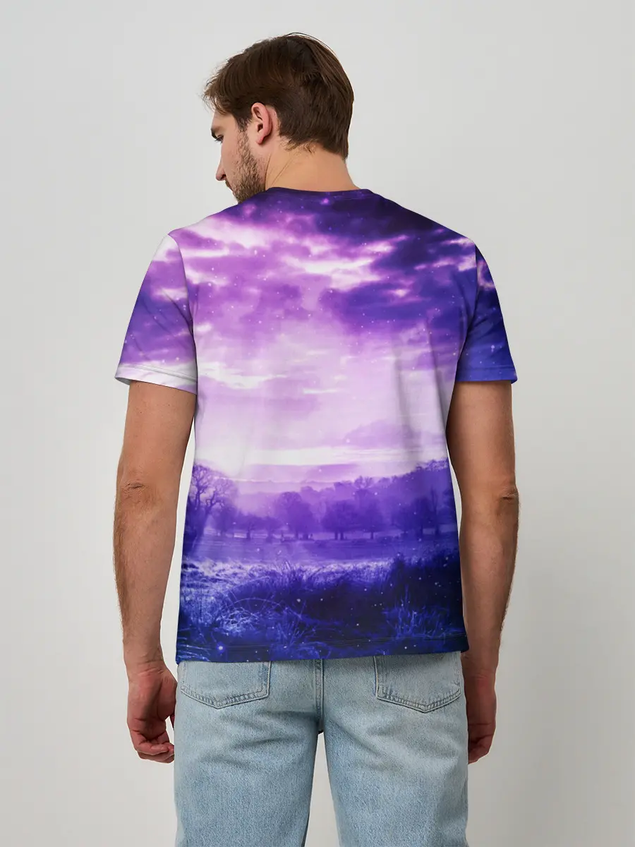Мужская базовая футболка / ФИОЛЕТОВЫЙ РАЙ