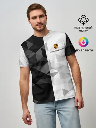 Мужская базовая футболка / PORSCHE | ПОРШЕ