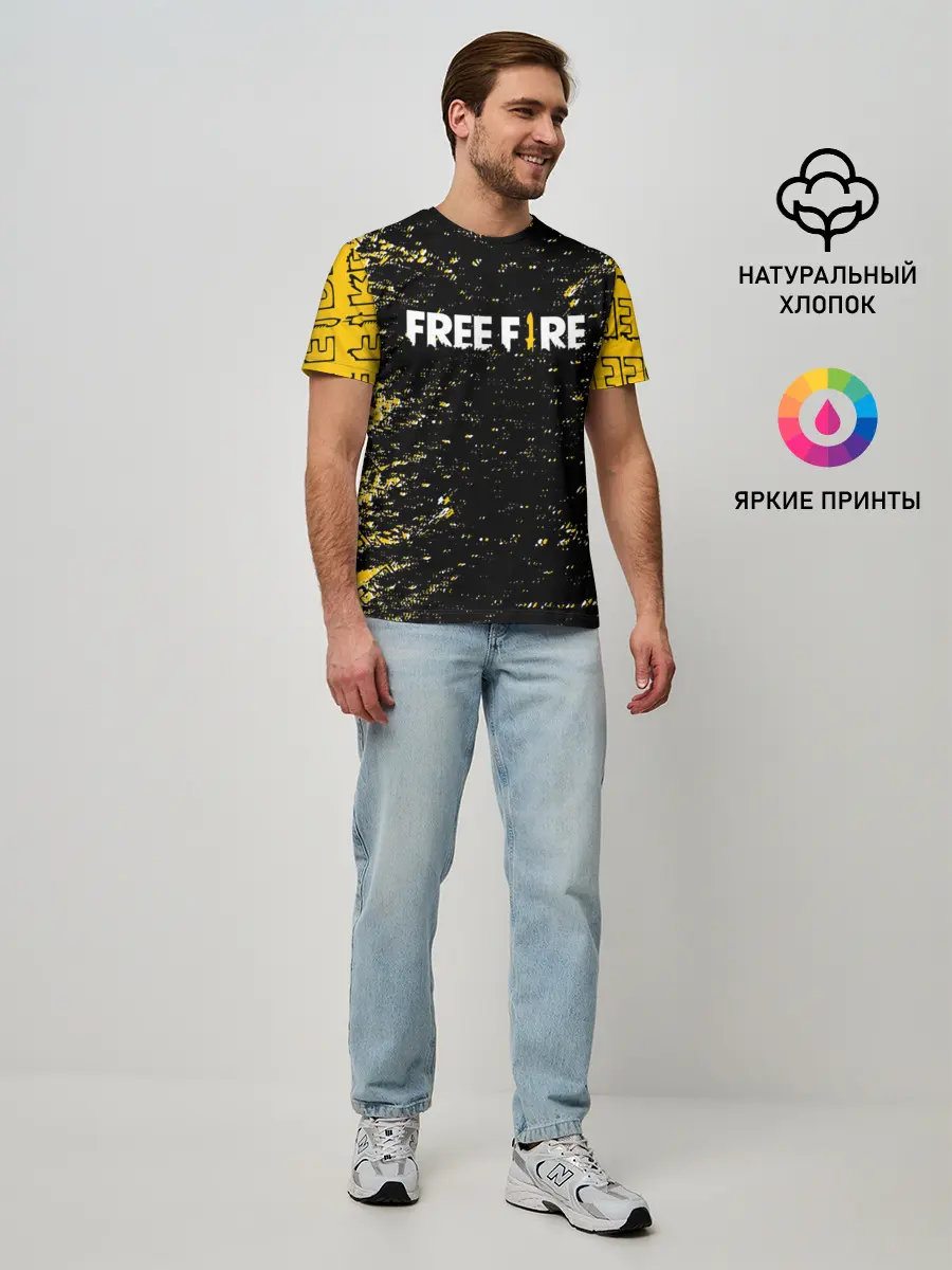 Мужская базовая футболка / garena | free fire,