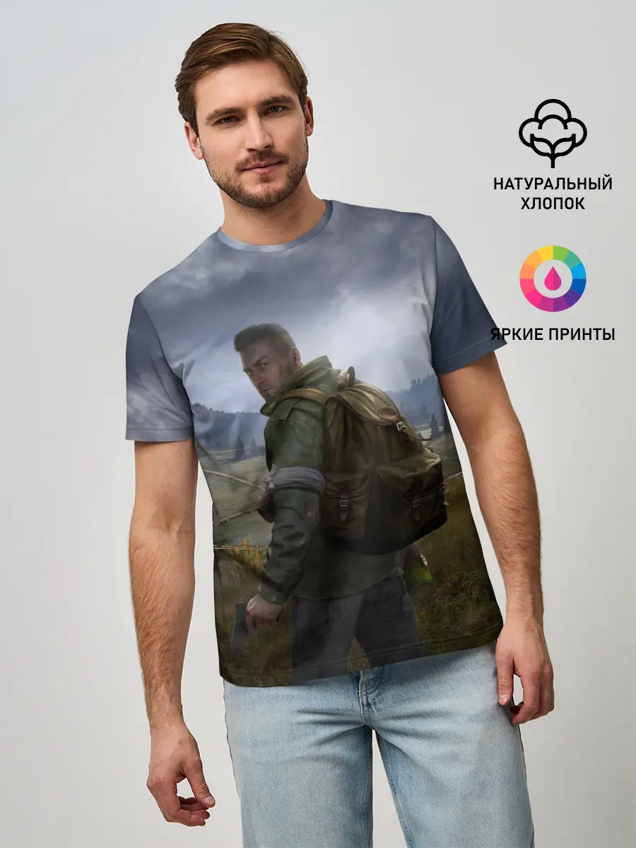 Мужская базовая футболка / DAYZ POSTER | ДЕЙЗИ ПОСТЕР