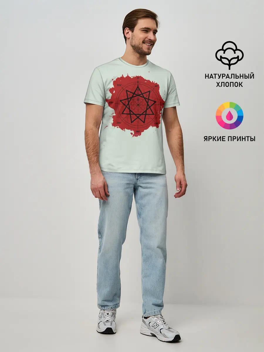 Мужская базовая футболка / Пентаграмма Slipknot