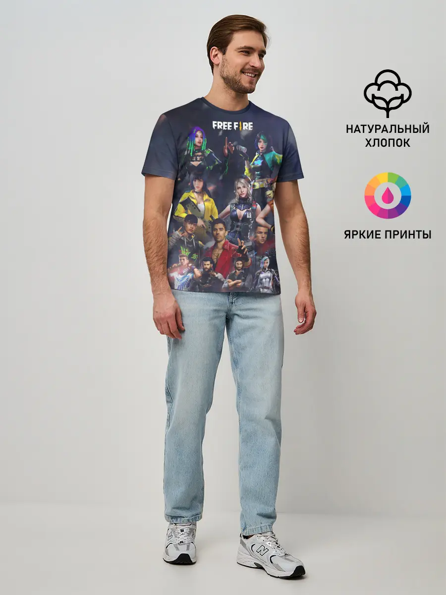 Мужская базовая футболка / Free fire