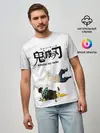 Мужская базовая футболка / Драка Иноске Танджиро и Зеницу