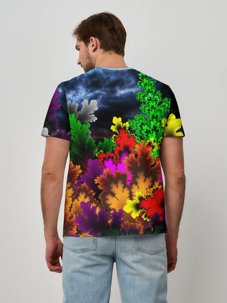 Мужская базовая футболка / КИСЛОТНАЯ АБСТРАКЦИЯ