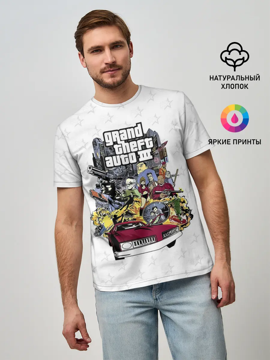 Мужская базовая футболка / Grand Theft Auto iii