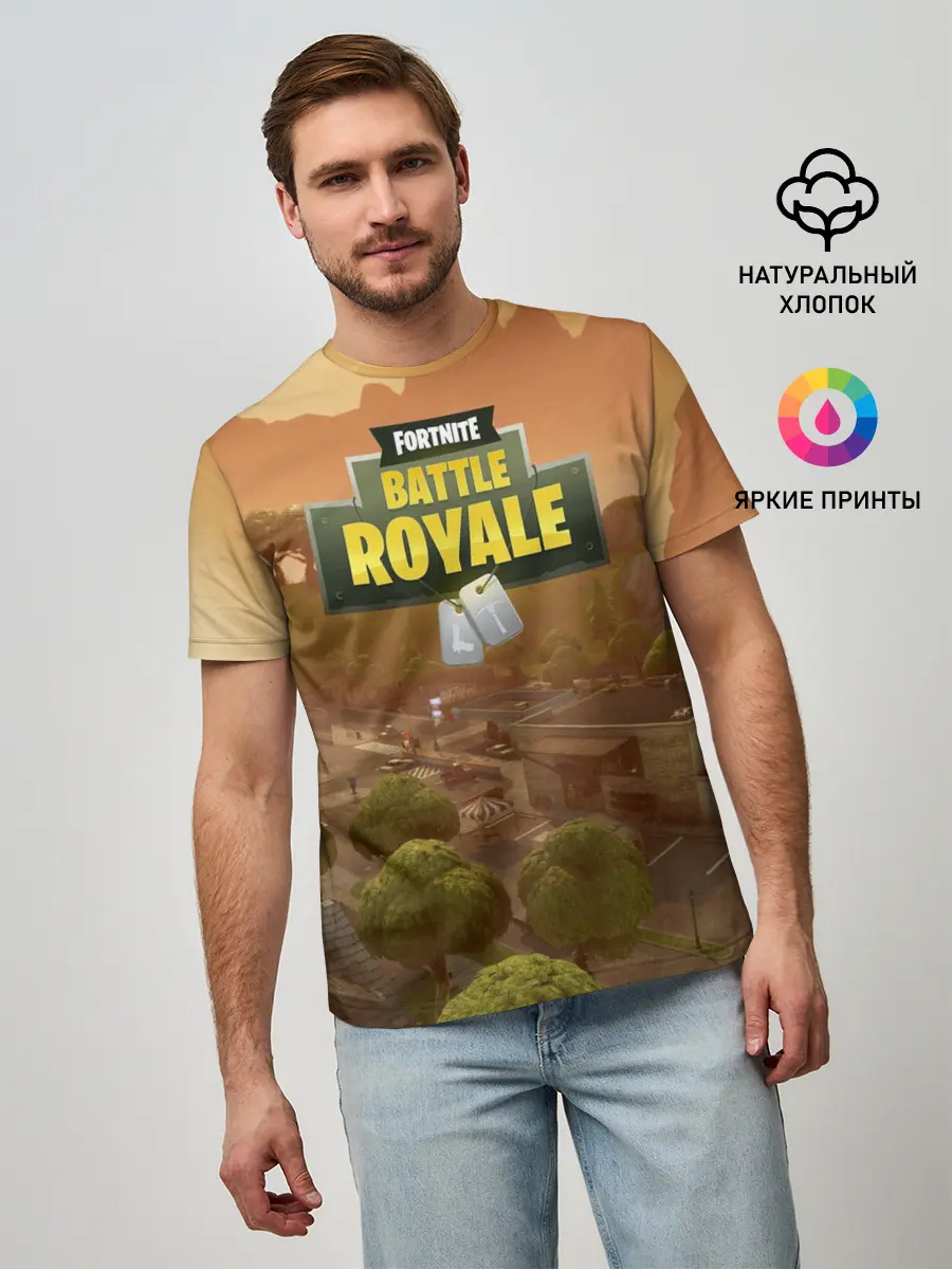Мужская базовая футболка / Fortnite Battle Royale