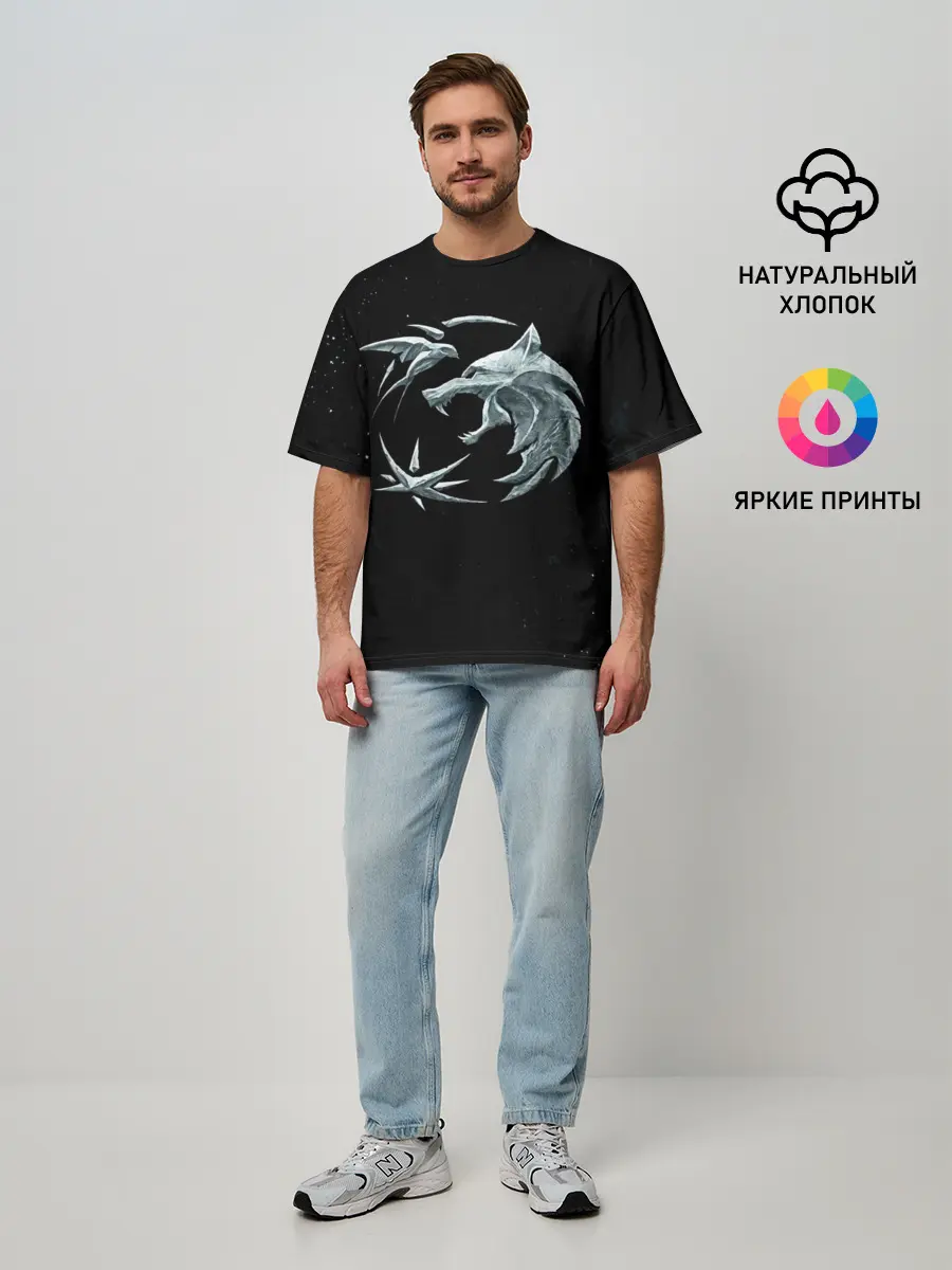 Мужская футболка оверсайз / THE WITCHER - Символы