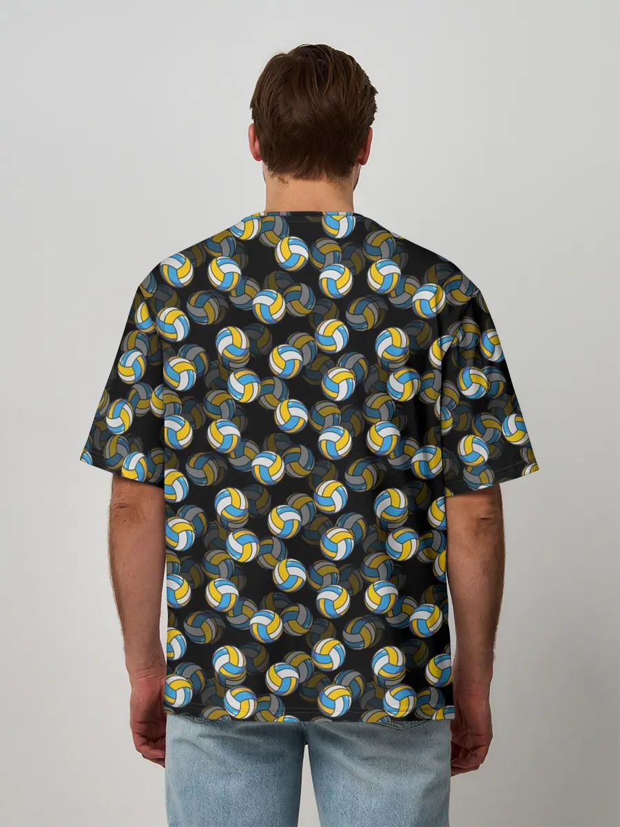 Мужская футболка оверсайз / Волейбол