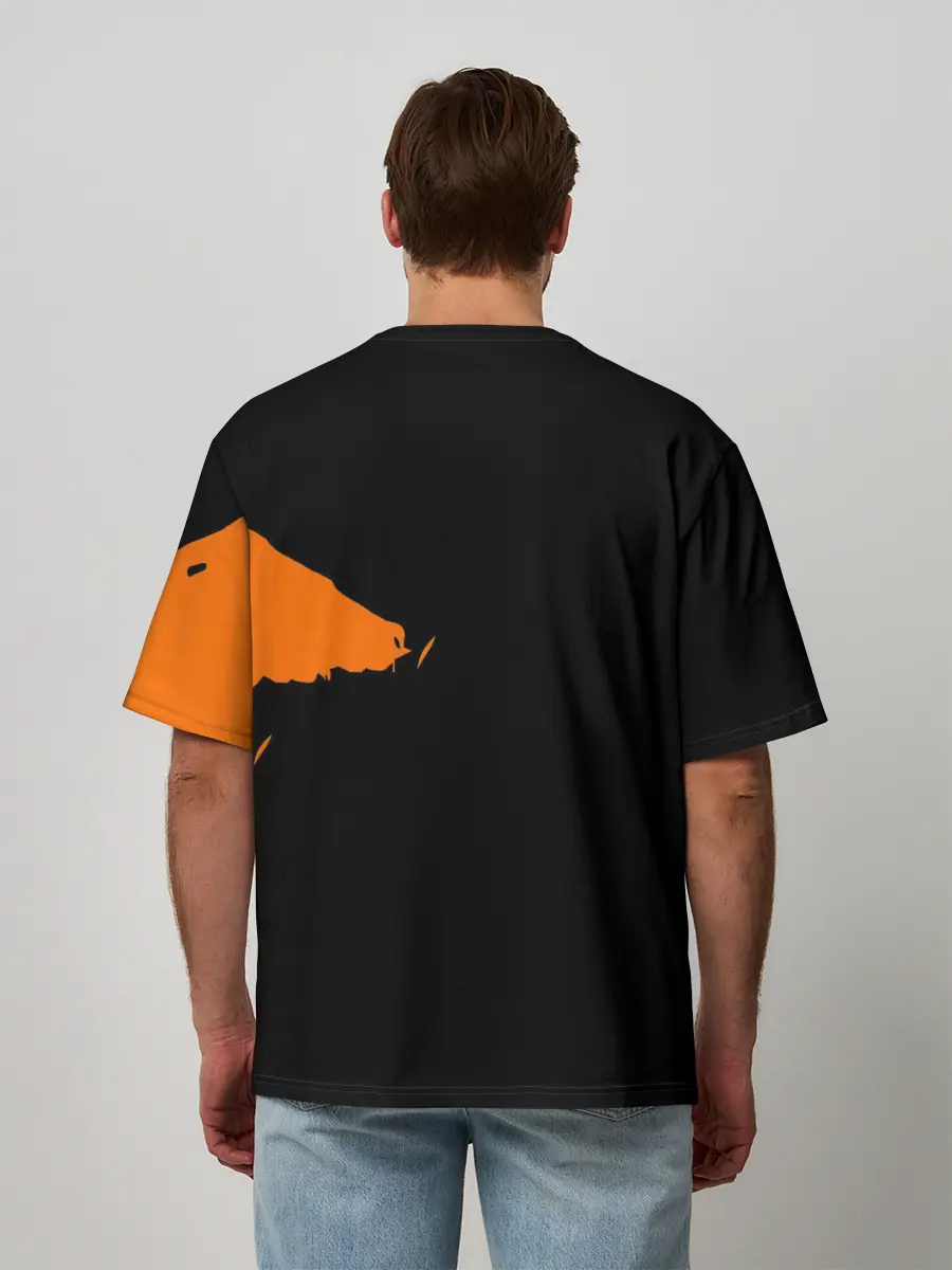 Мужская футболка оверсайз / Сайтама образ в силуэте One Punch-Man