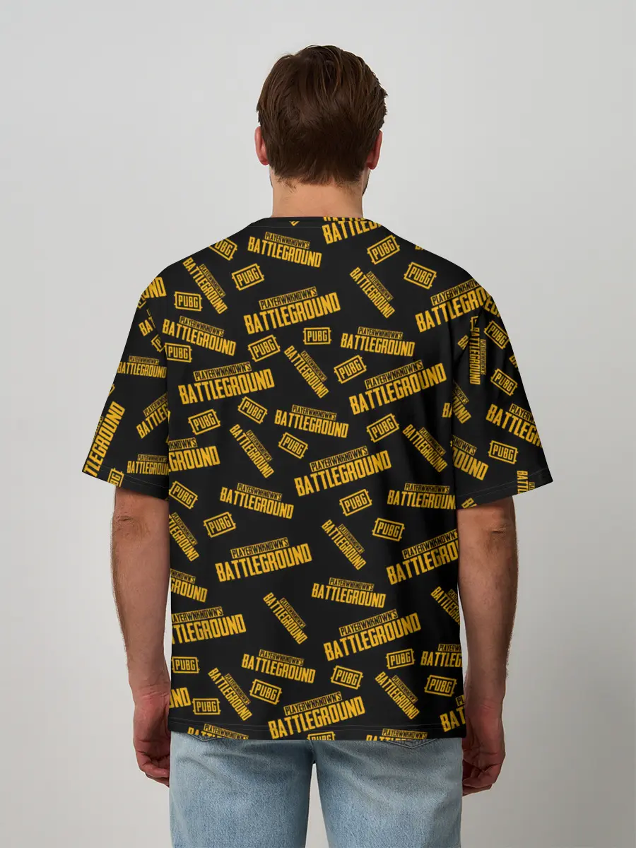 Мужская футболка оверсайз / PUBG | ПАБГ