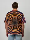 Мужская футболка оверсайз / Круги неоновые