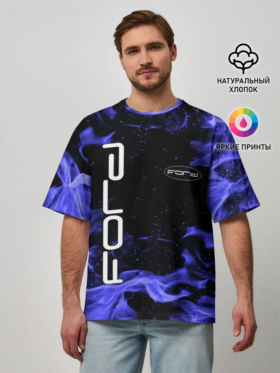 Мужская футболка оверсайз / FORD