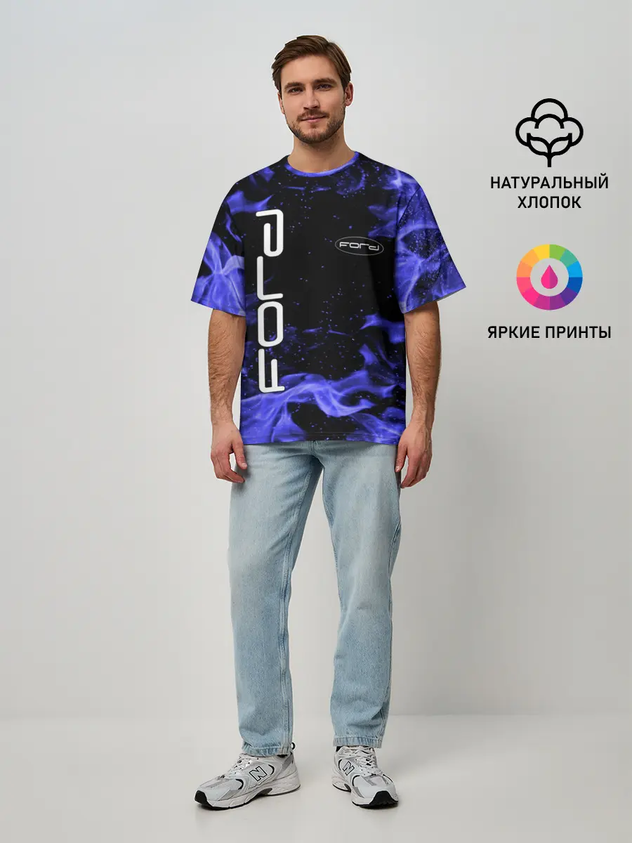 Мужская футболка оверсайз / FORD