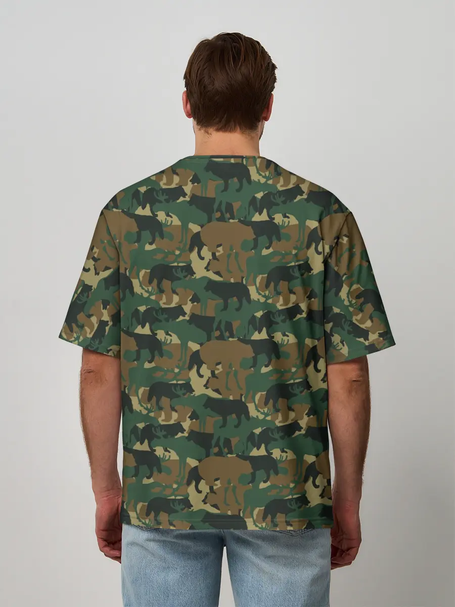 Мужская футболка оверсайз / Звери