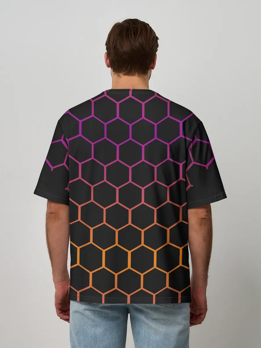 Мужская футболка оверсайз / CS:GO Электрический улей